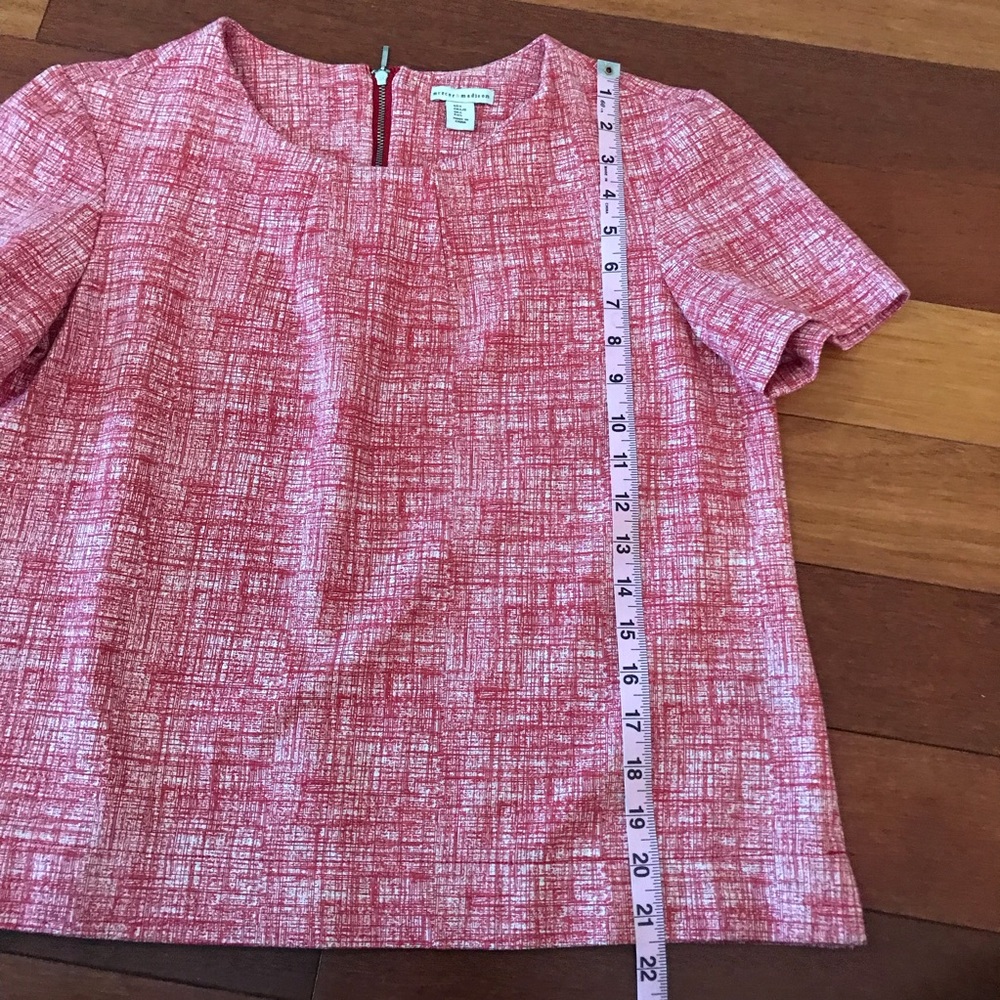 Mercer & Madison Red/White Short Sleeve Top - Picture 8 of 8